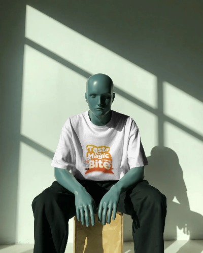 dramatic-light-and-shadow-tshirt-mockup-blue-mannequin-seated-on-box-in-modern-studio-with-window-reflections-01940 Customized Apparels